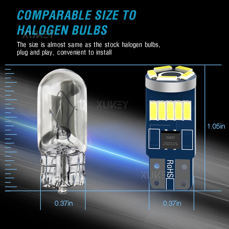 X8 T10 CAR LED 501 SIDE LIGHT BULBS ERROR FREE CANBUS 15SMD XENON WHITE W5W BULB - Image 4 of 4