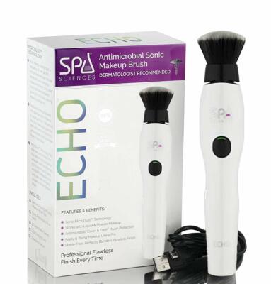 Spa Sciences ECHO Patented, Antimicrobial, Sonic Makeup Brush for Flawless Blend