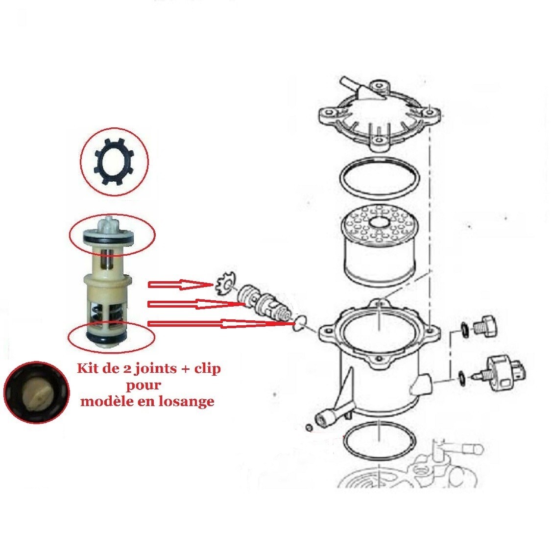 Kit De Réparation Pour Pompe à Vide PEUGEOT 309 - Réf. F05802 APDO, Neuf