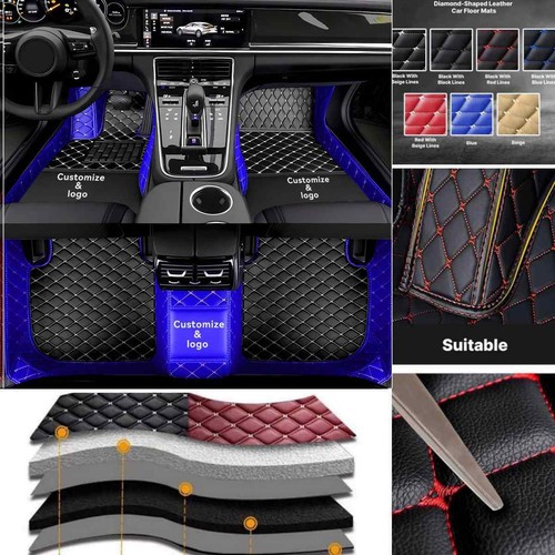 For Dodge Durango RT SRT Hellcat 2004-2024 Car Floor Mats PU Leather Carpets - Imagen 11 de 35