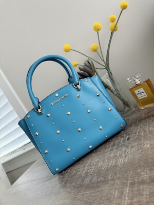 Crossbody Bolsa Michael Kors Azul Cielo NWT Michael Kors Ellis