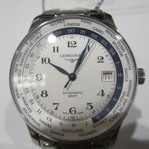 LONGINES MASTER MEN'S WATCH AUTOMATIC WORLD TIME SAPPHIRE SWISS L26314706 |  eBay