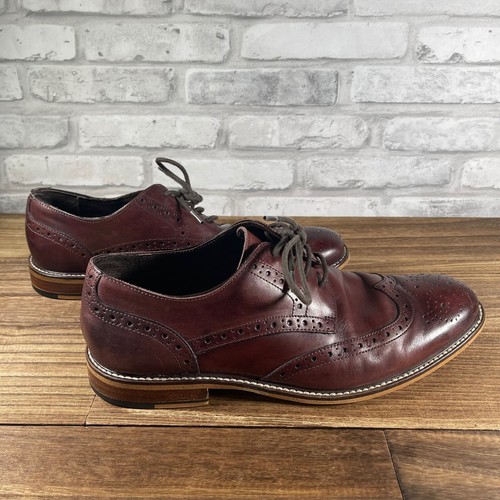 9.5 Leather Brown Wingtip Oxford Dress 