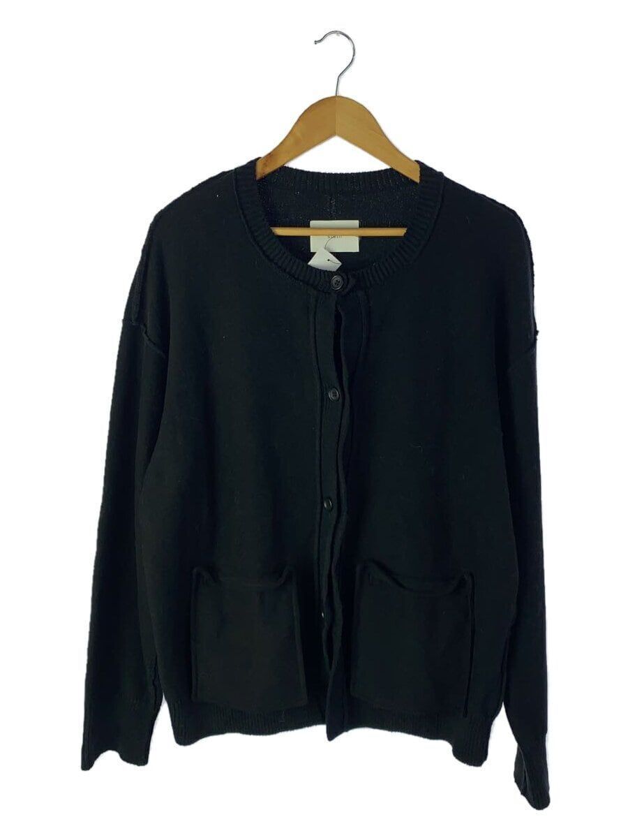 STEIN CARDIGAN MOLE YARN INSIDEOUT (THICK S COTTON Black STEIN CARDIGAN MOLE YARN INSIDEOUT (THICK S COTTON Black