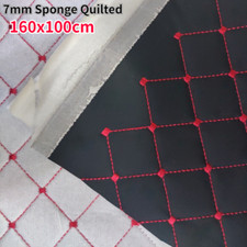 Faux Leather Fabric Sponge Quilted Rhombus PVC Material Auto Car Interior Decor