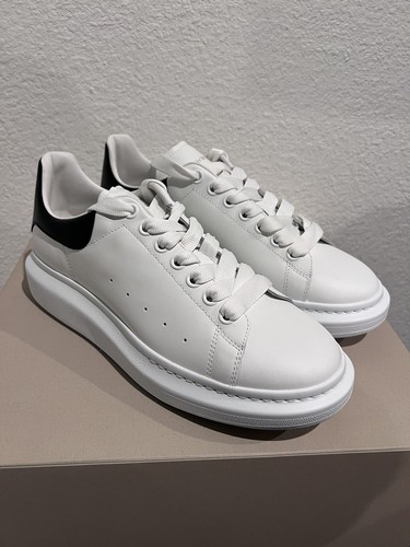 ALEXANDER MCQUEEN Men’s Oversized Leather Sneakers White & Black 10 US / 43 NEW - 第 13/24 張圖片