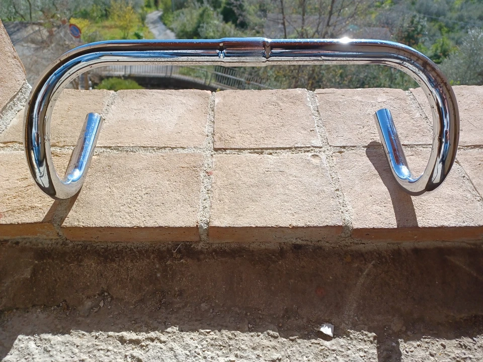  Manubrio Corsa Acciaio L'Eroica Colnago Bianchi Cinelli Vintage Somec Pinarello - Immagine 4 di 4