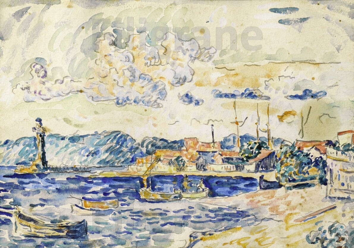 Tableau Signac St Tropez reproduction 40x60cm pour illuminer un mur sombre