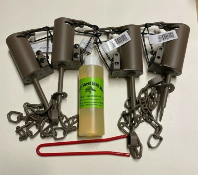 4 Duke DP Dog Proof raccoon kit ,1 DP setter & 1 Sweet Betty Bait trap NEW SALE