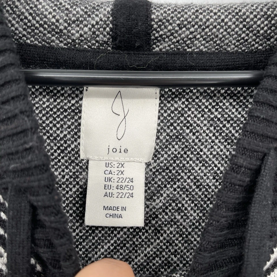 Joie Chevron Striped Hooded Hoodie Sweater Sweatshirt Size 2X Comfy Loungewear - Image 2 of 4