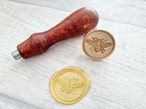 BIENENWACHS SIEGELSTEMPEL - SIEGELUMSCHLÄGE/KARTEN/EINLADUNGEN/VERPACKUNGEN - METALLKOPF - Bild 2 von 12