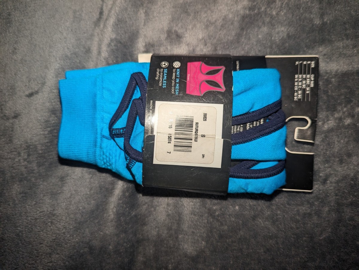 d Hanes Jogbra Women's Seamless Racerback Sports Bra New Blue Small