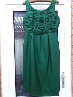 lk bennett green silk dress BRAND NEW LK BENNETT ILLIA FOREST GREEN SILK DRESS SIZE 16 – Whispers Dress  Agency main image 1