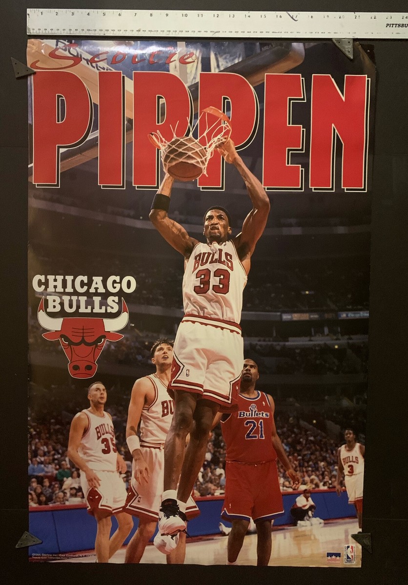 Vintage Chicago Bulls Scotty Pippen 90s Poster 22” x 34.5” | eBay