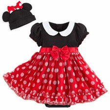 Disney Minnie Mouse Red Baby Bodysuit Costume  Headband 6 9 Months Halloween