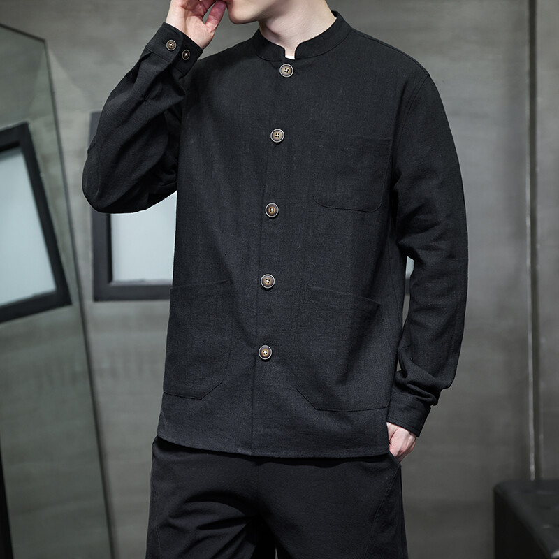 Tang Suit Men Summer Chinese Style Jacket Thin Loose Cotton Tang Suit Men Summer Chinese Style Jacket Thin Loose Cotton