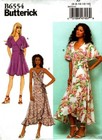 Butterick Sewing Pattern 6554 B6554 Womens Wrap Dress Size 6-8-10-12-14 NEW