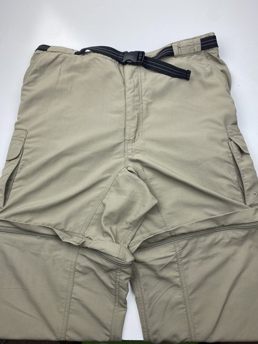 Magellan Sportswear Mens Back Country Pants Nylon Convertible Cargo Khaki Large - Picture 7 of 10