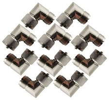 10 Lot Workman RAA CB Radio 90 Degree Right Angle Coax Cable Connector Adapters