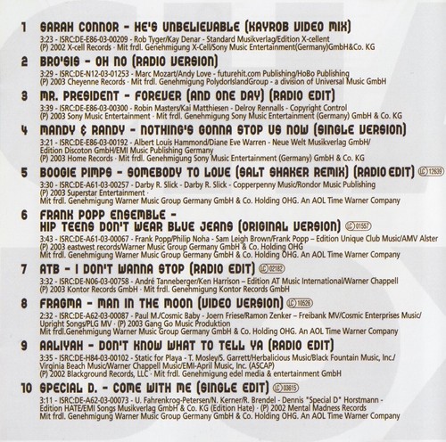 Chart Boxx 4/2003:ATB,AYU,FRANK POPP,FRAGMA,VENICE,SARAH CONNOR,OLI P,AALIYAH - Bild 5 von 7