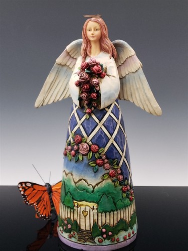 Jim Shore Guardian Of The Gate And Flowers Angel - Picture 2 of 13