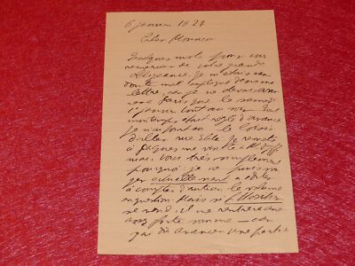 Autogramm Unterschrieben Eugene Labelle (Abbé) 1927 2pp Action Francaise Mamers