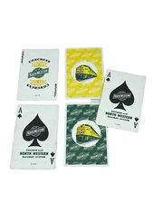 (5) Single Playing Card Jokers & Ace of Spades Chicago Northwestern Congress