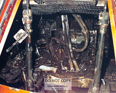 APOLLO 1 COMMAND MODULE AFTER FLASH FIRE JANUARY, 1967 - 8X10 NASA PHOTO (SP104)