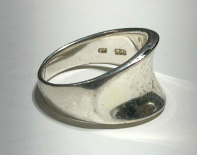 ★TOU★ [Silver925] NC017 Egg Volume Ring Think Crescent Shaped Ring Sterling Silver .925 Size 6.5 | eBay