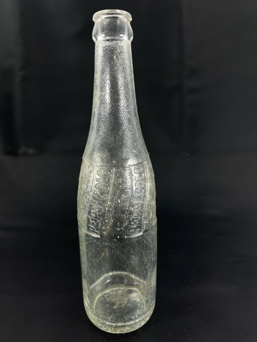 Vintage Pepsi Cola 10 oz Clear Glass Bottle Longneck Banner Embossed Logo A43 - Picture 5 of 9
