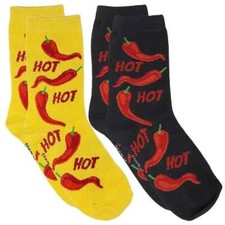 2 pares de calcetines para mujer de chile picante rojo pimiento picante comida Tabasco Sriracha