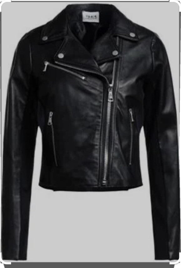 leather jacket women motorcycle-image