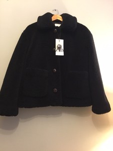 zara black teddy jacket