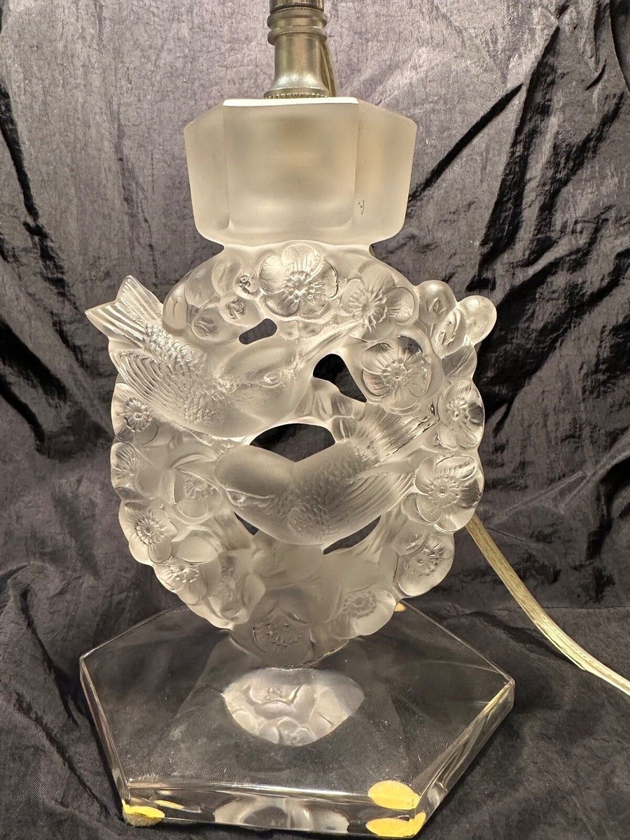 lalique france crystal bird wreath lamp | eBay