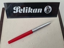 PELIKAN Pelikano Füllhalter Schulfüller rot Modell 4 "M" Rechtshänder 1973-1978
