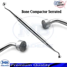 Dental Bone Compactor Implant Grafting Instruments Surgical Serrated Tips 