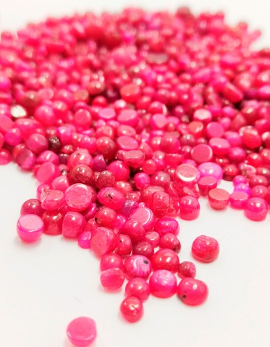 Natural Ruby 2-5 MM Round Red Burma Cabochon Loose Gemstone Lot - Picture 5 of 7