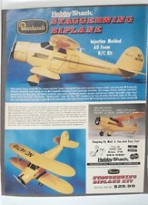 Beechcraft Staggerwing Biplane RC Kit Vintage Print Ad 