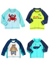 NWT Gymboree Swim Shop Crab Beach Car Toucan Rash Guard Boys 18-24 m 2T 3T 4T