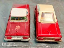 VINTAGE TIN TOY CAR CARS SEDANS FRICTIION MF 181 AND MF 217 CHINA 2 ITEMS WORKS