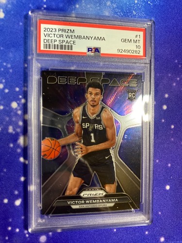Victor Wembanyama 2023 Prizm Deep Space RC #1 PSA 10 - Picture 2 of 3