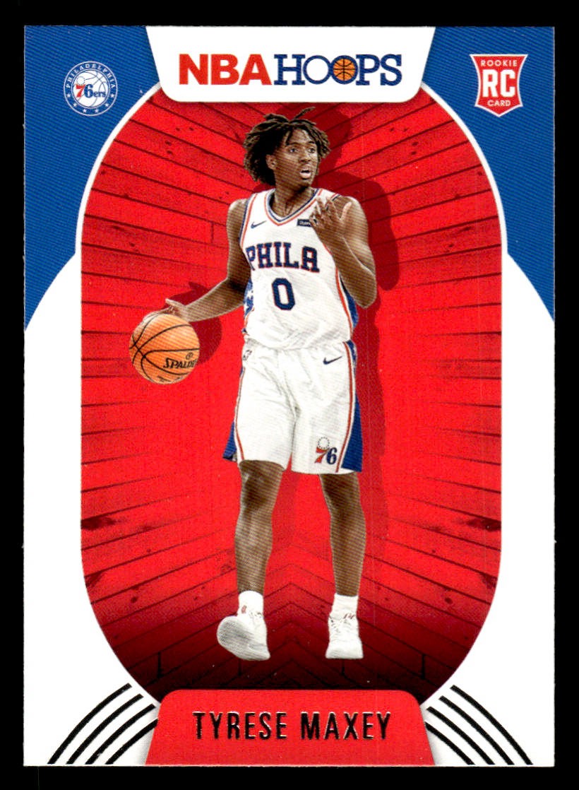 2020-21 Hoops #207 Tyrese Maxey Rookie Card Philadelphia 76ers