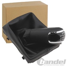 6-GANG SCHALTKNAUF SCHALTSACK SCHALTMANSCHETTE SCHWARZ CHROM für AUDI A4 A5 A6