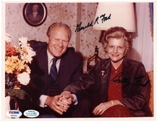 President Gerald Ford & Betty Ford Autograph Autographed 8x10 Photo ACOA PSA