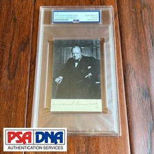 WINSTON S. CHURCHILL Full Autograph Cut Signature CUSTOM CARD Signed * PSA