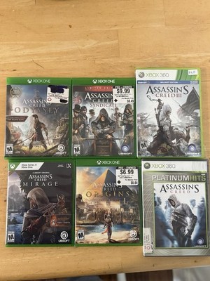 Assassin s Creed Xbox One Xbox 360 Game Lot Mirage Odyssey Origins AC III