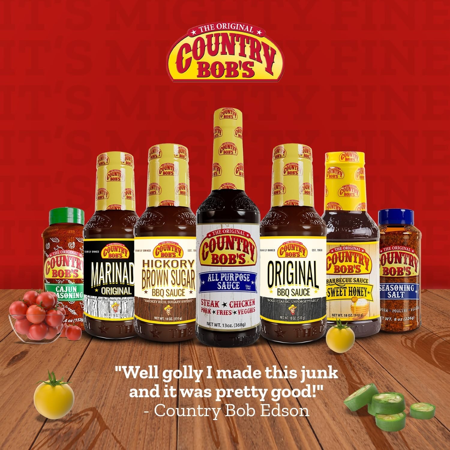 Country Bob's Original All Purpose Sauce - (13 oz, 6 Bottles)