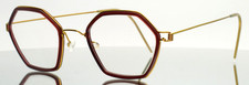 LINDBERG AIR Titanium Rim RUI P60 Bordeaux Gold Unisex Eyeglasses 45-22-145 B:38