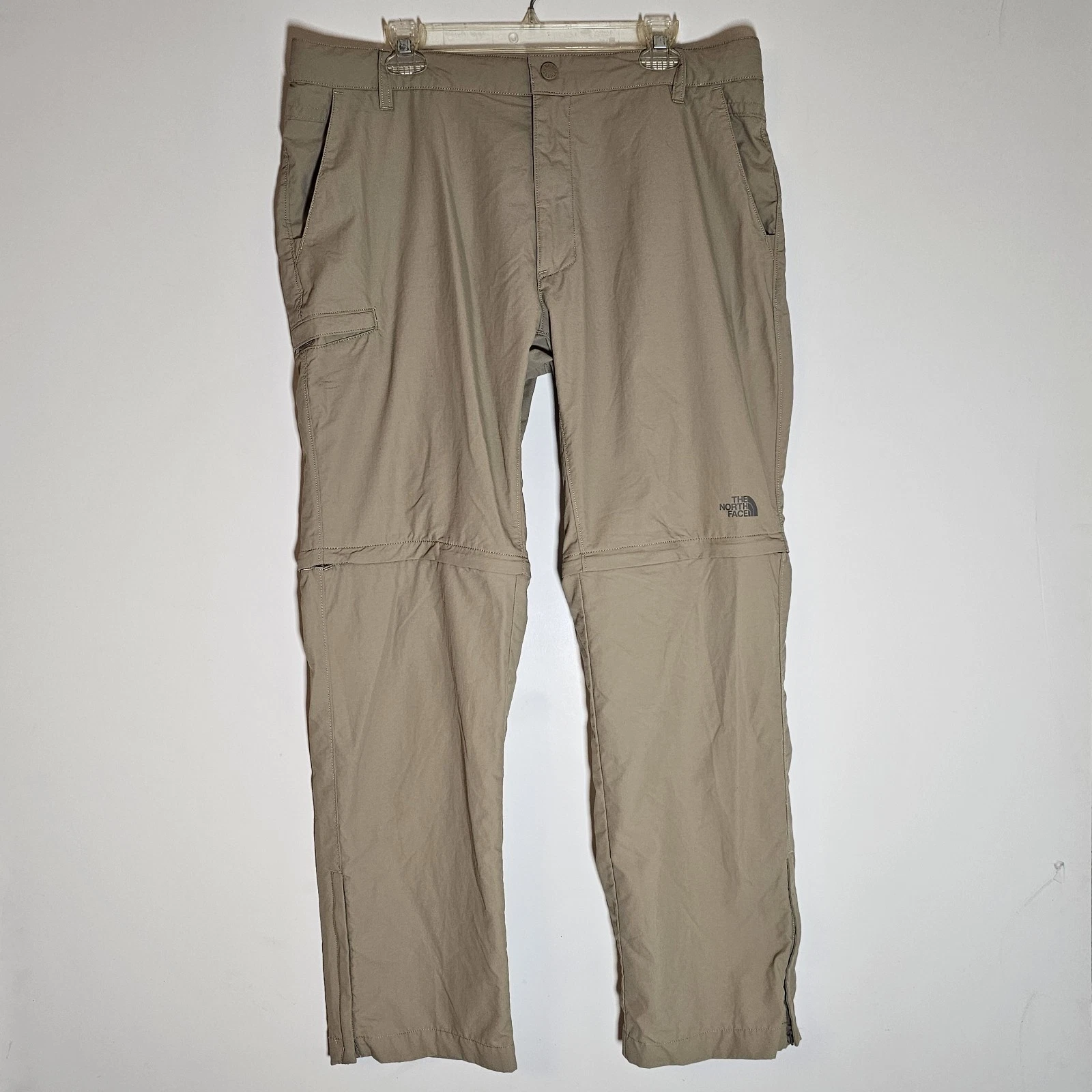 The North Face Pants Mens 38 Tan Khaki Hiking Outdoor Zip Off Nylon Tactical Bag
