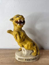 Vintage Pitt Panther University of Pittsburgh Chalkware Bank Mascot 1950s Rare